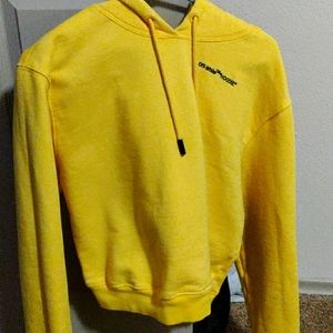 Cropped Yellow Off-White™ "Hoodie"